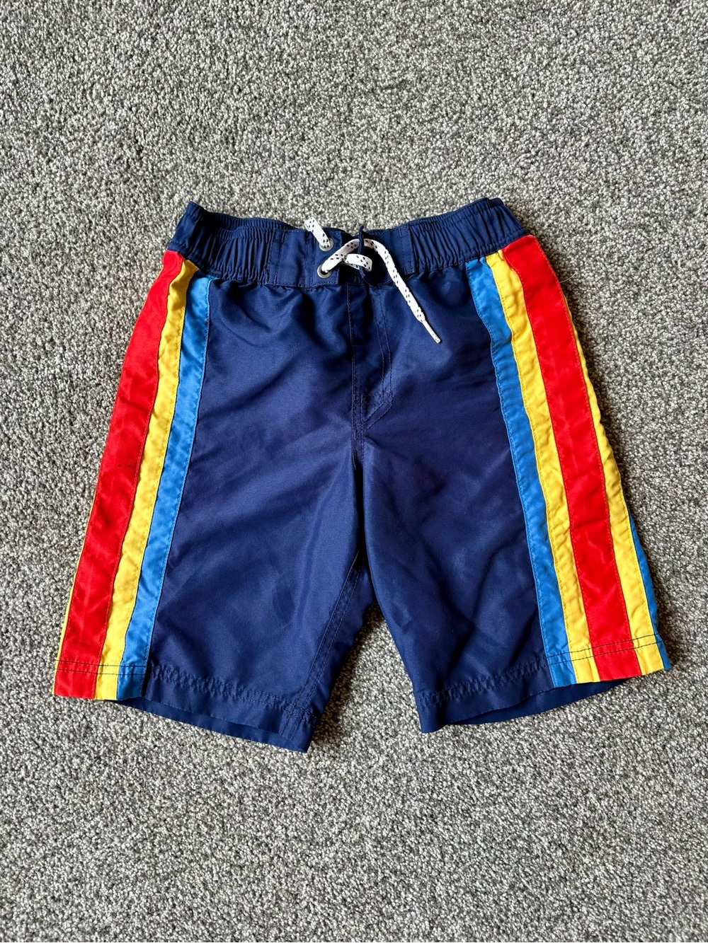Hanna Andersson Boys Swim Trunks Swim Shorts Colorful Nautical Stripes size 120
